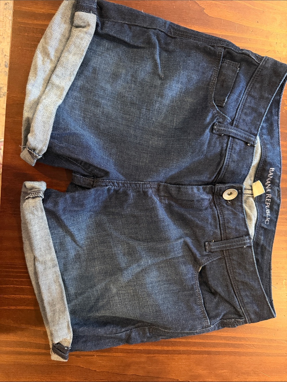 Banana Republic Indigo Rolled Cuff Denim Shorts